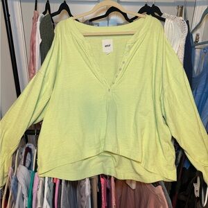 Aerie Lime Pullover XL